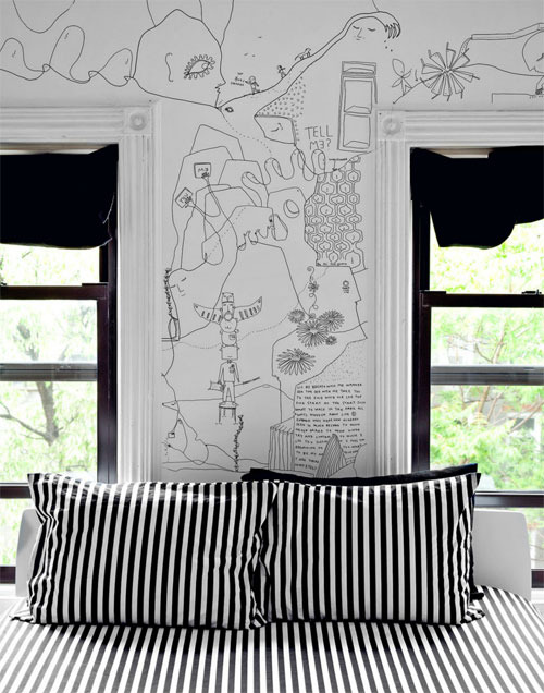 An animated by Shantell Martin inside