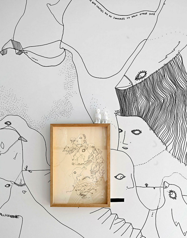 An animated by Shantell Martin inside