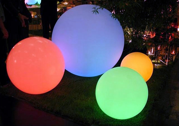 Attractive Ball Outdoor Lighting - indirect lighting for the garden