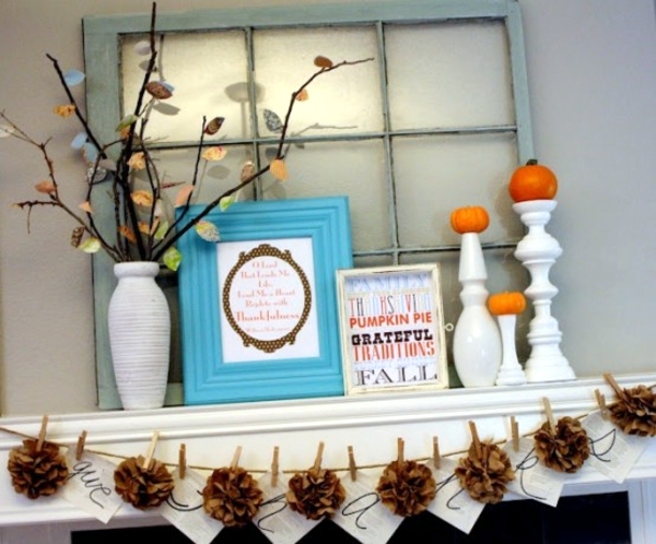 Autumn decorate the mantel-25 creative craft ideas