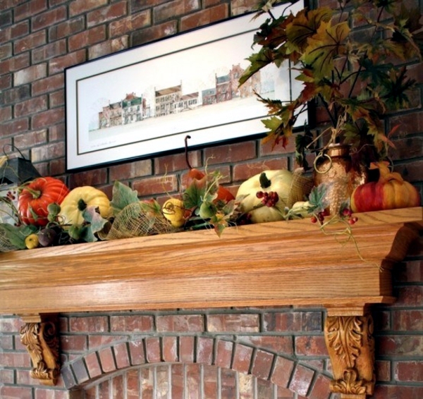 Autumn decorate the mantel-25 creative craft ideas