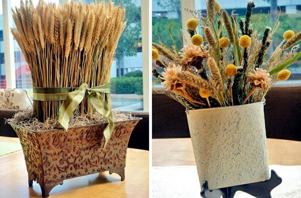 Autumn decoration nature to make yourself - 12 Ideas with wheat ears