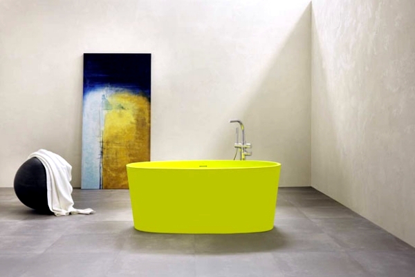 Bold colors in the bathroom - interior design ideas for atmospheric ambience