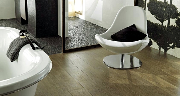 Ceramic tiles in wood design from Porcelanosa for each area