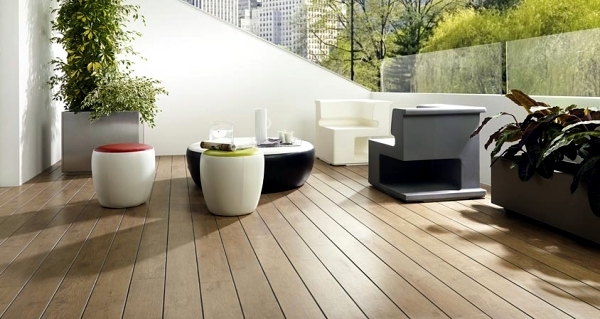 Ceramic tiles in wood design from Porcelanosa for each area