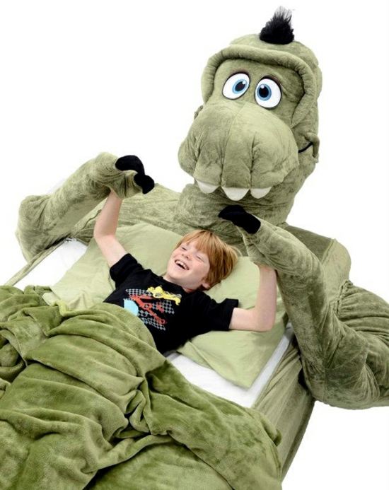 Children Bed Design - cozy Plush Animal to get children to sleep