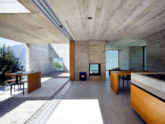 Concrete house with lake view - excellent architecture from Switzerland