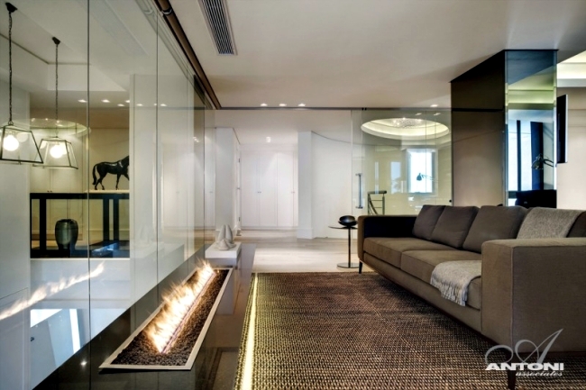 Contemporary beach house offers elegantly designed living area