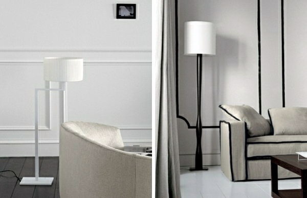 Contemporary floor lamps provide subtle lighting for your interiors