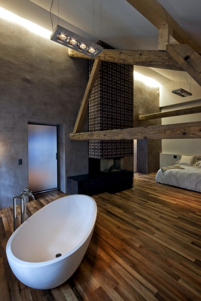Converted farmhouse with modern interior design in Switzerland