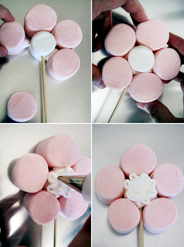 Creative Mother's Day gift by your own flower from marshmallows