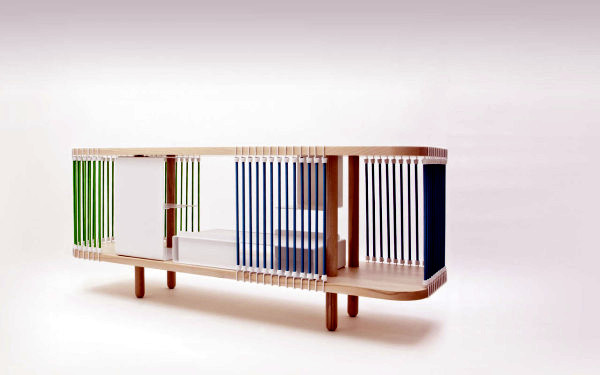 Customizable design sideboard in beech wood of Political