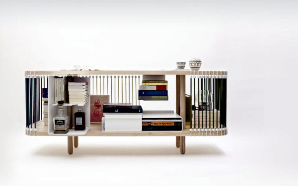 Customizable design sideboard in beech wood of Political