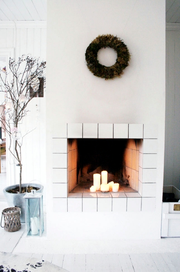 Decorate the unused fireplace in the living room - 20 creative decorating ideas