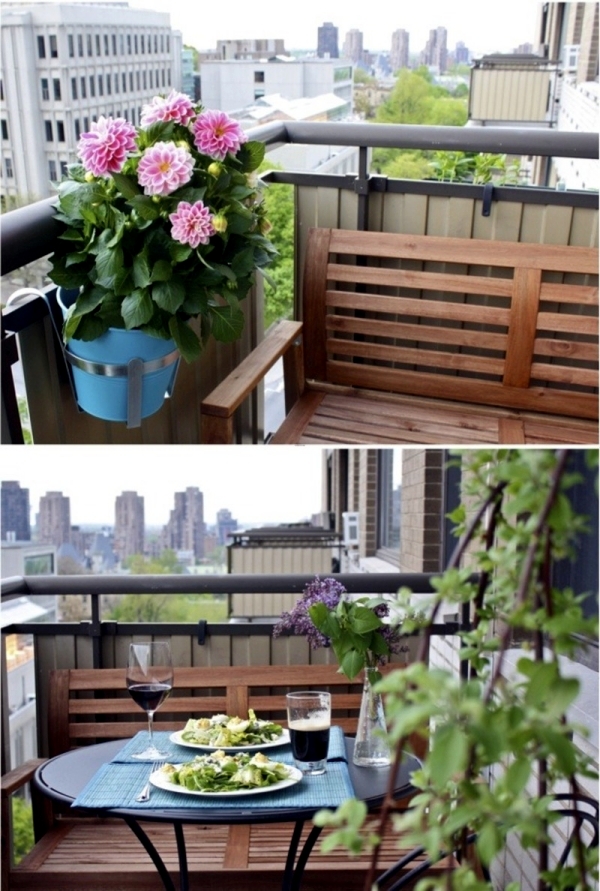 Decoration for balcony and balcony table – 15 ideas for cozier ...
