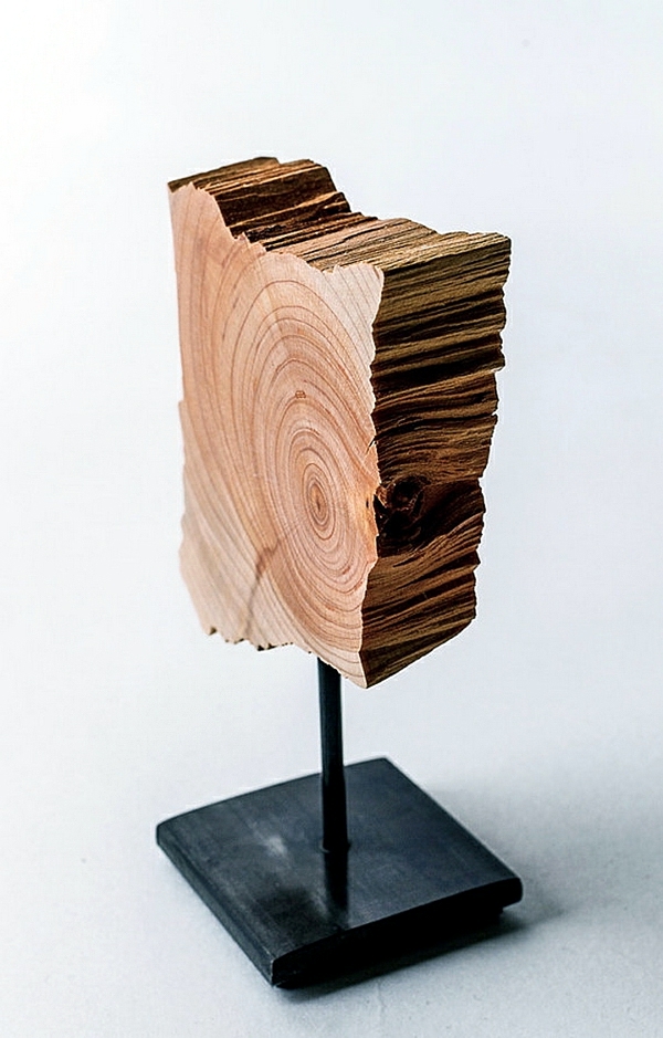 Decoration made of wood, rustic sculptures reveal the beauty of the natural material