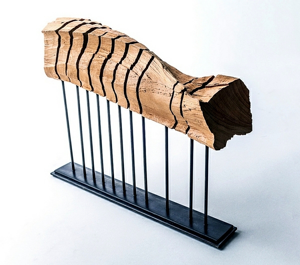 Decoration made of wood, rustic sculptures reveal the beauty of the natural material
