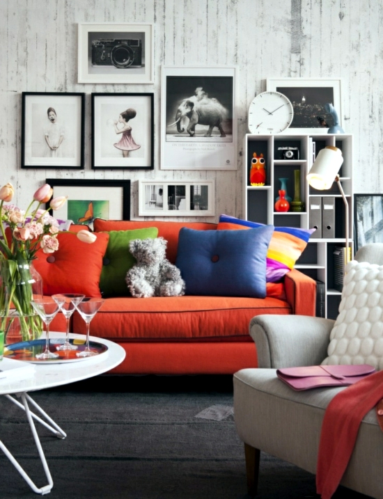Design living room - cool decorating ideas with sofa cushions