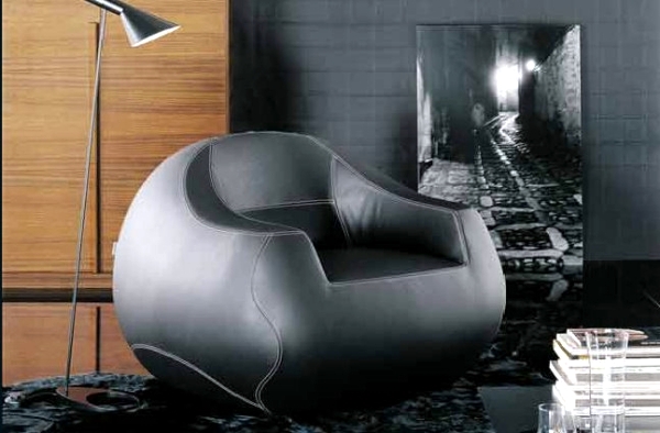 Designer chair with armrests for a stylish look in the living room