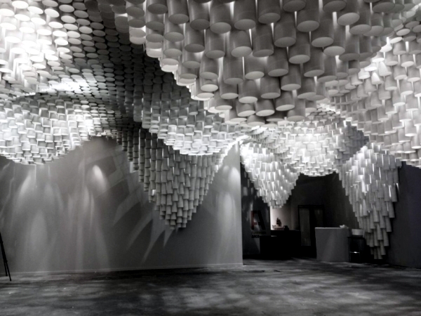 Designer chandelier made of paper - Architecture meets art