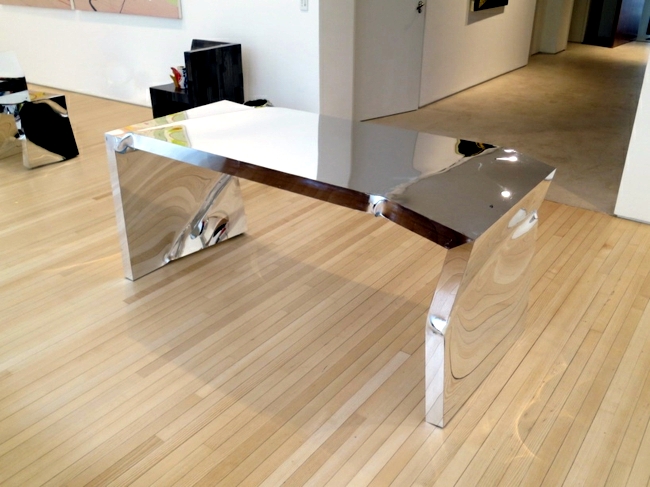 Designer Furniture from acrylic mirror the environment against