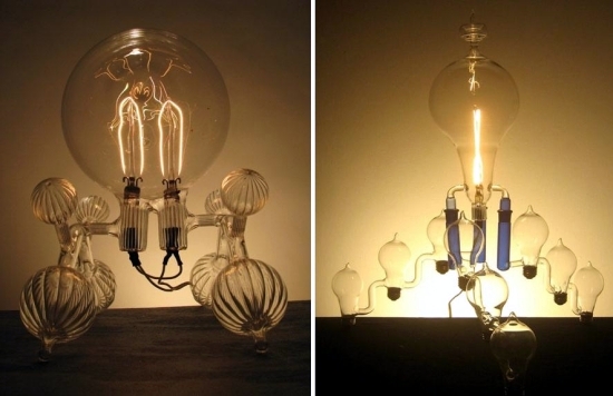 Designer Lamps by Dylan Kehde Roelofs - blown light bulbs