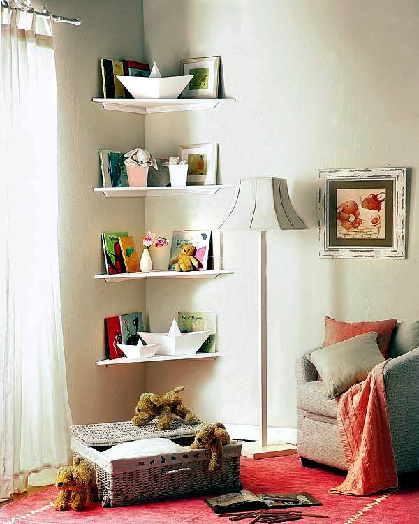 Designs for your self-made corner shelf - space-saving ideas for the home