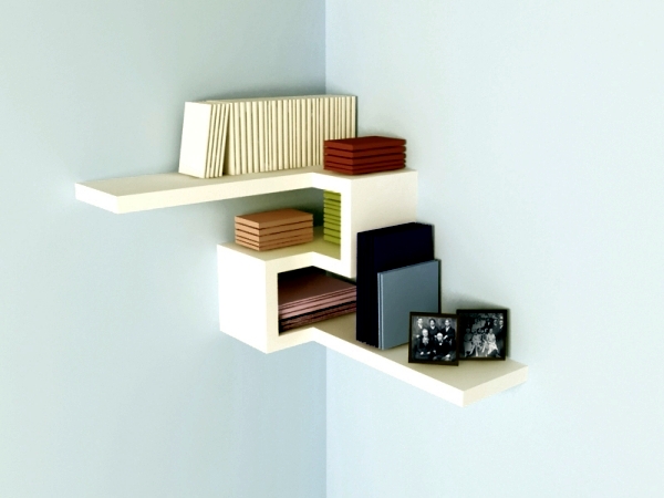 Designs for your self-made corner shelf - space-saving ideas for the home