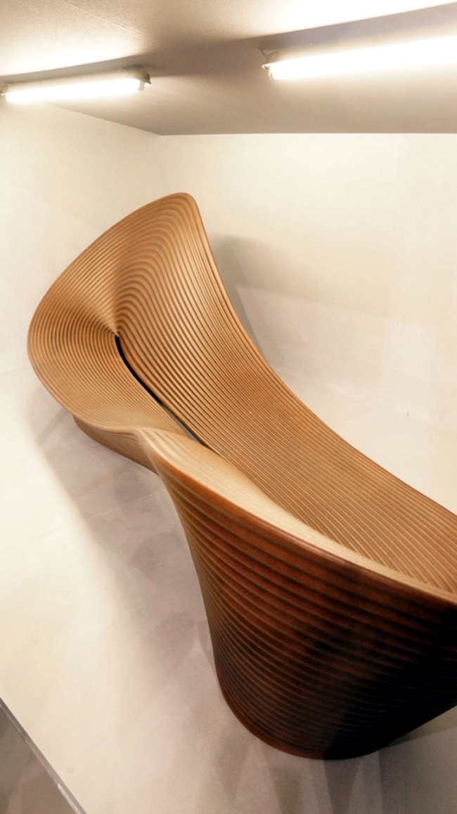 Elegant bench design by Magis as part of Ron Arad exhibition