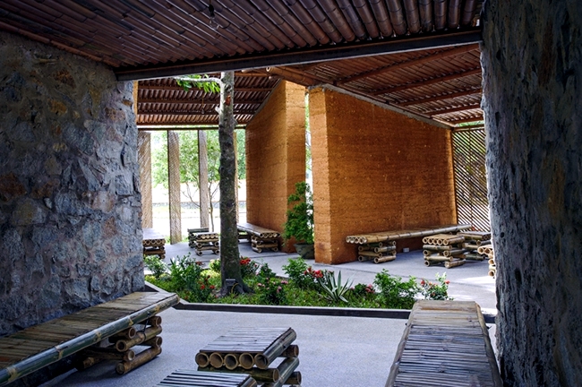 Exotic bamboo pavilion promotes the learning and cultural exchange