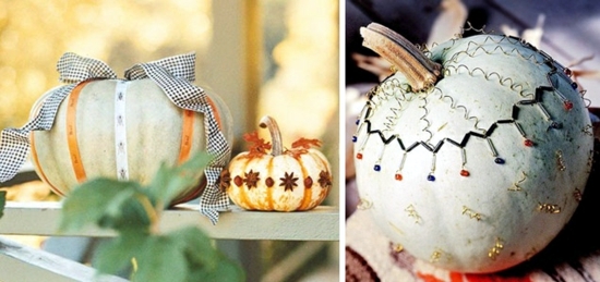 Fast autumn decoration with pumpkins without carving ideas!