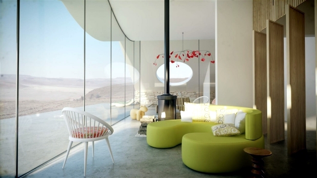 First-class architectural visualization - Modern villa in the desert