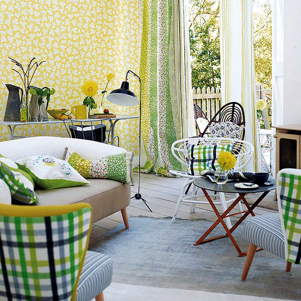 Fresh colors in the living room - 20 living ideas and tips in green and white