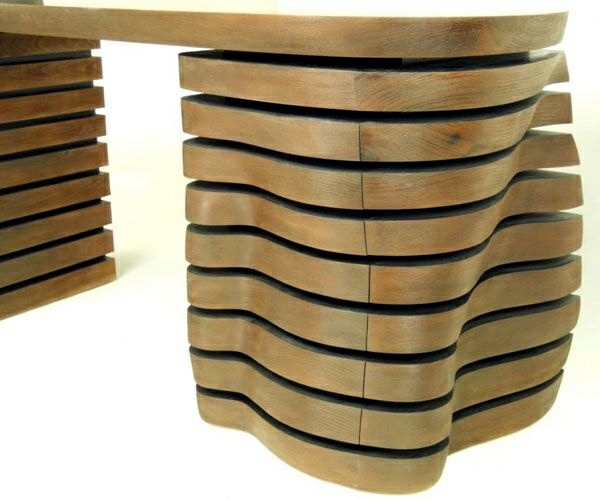 Furniture design - handmade desk with attractive shape