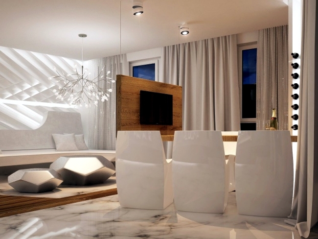 Futuristic designer apartment of Bozhinovski Design