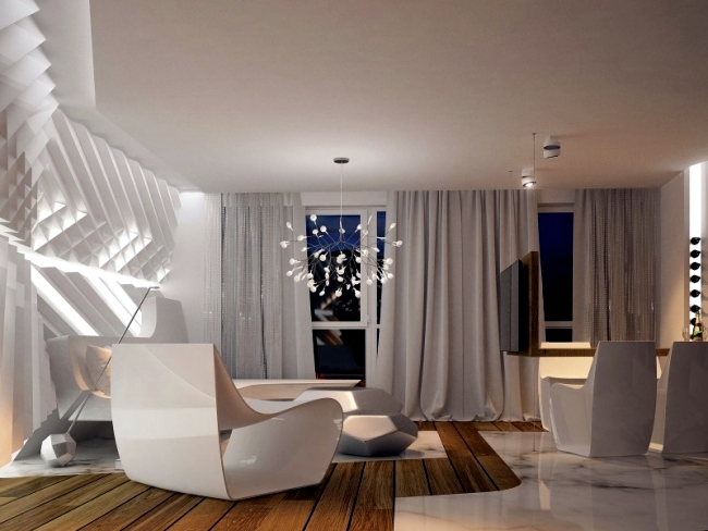 Futuristic designer apartment of Bozhinovski Design