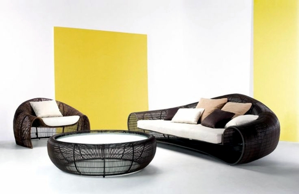 Garden rattan furniture offer relaxation in the summer days