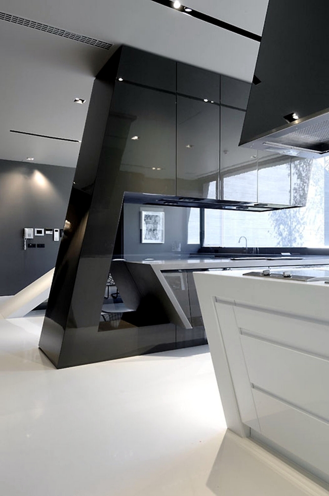 Gloss lacquered kitchens from A-Cero - Exciting design futuristiches