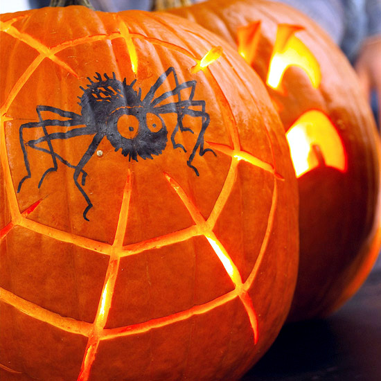 Halloween pumpkins painted - 22 light decoration ideas for making your own