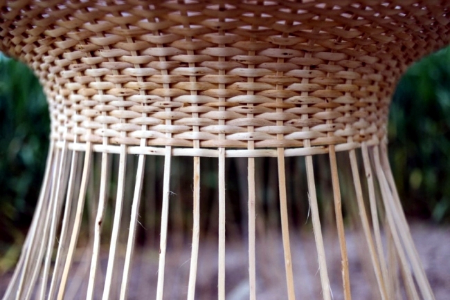 Hand woven design lighting inspired by natural forms