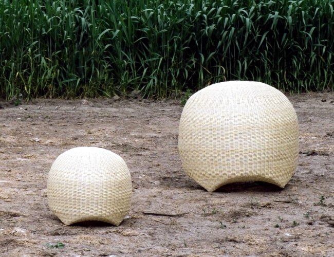 Hand woven design lighting inspired by natural forms