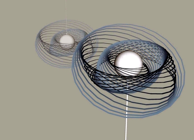 Helio pendant light design from the heliocentric world view inspired