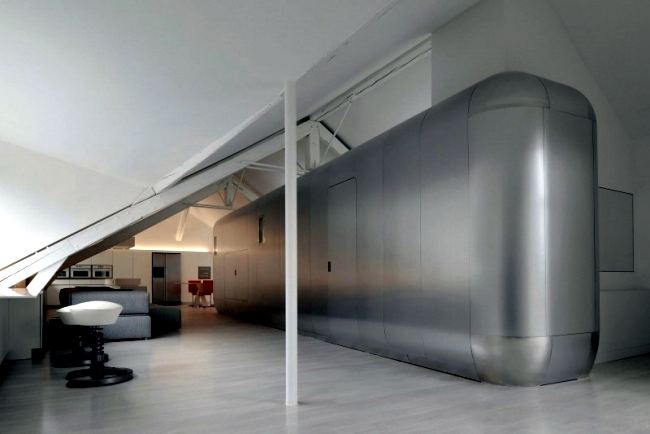Hi-tech loft apartment in Belgium Kempart loft of Dethier Architecture