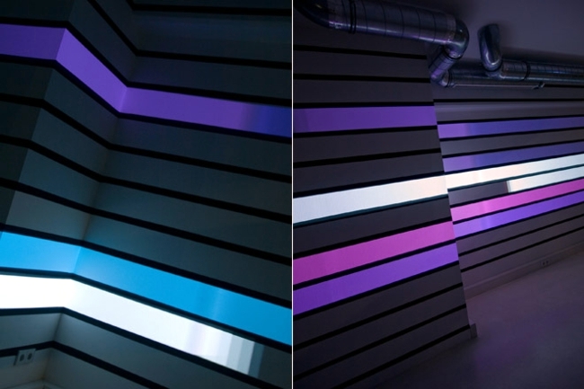 Hi-tech wall lighting with Videprojektoren - the installation of Struct