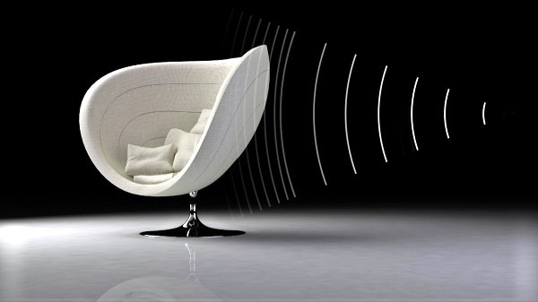Innovative designer Poltrona Armchair Pink improves room acoustics
