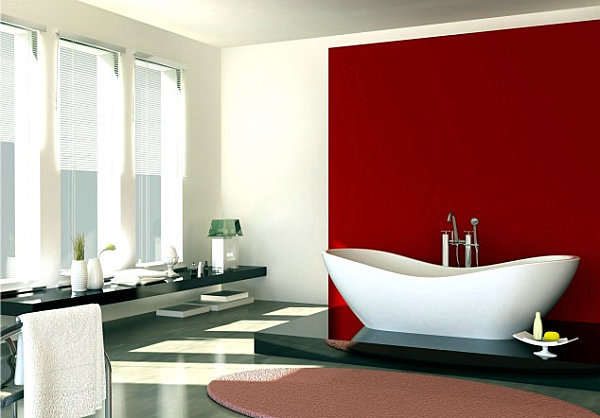 Interior design with color - skillfully put vibrant red accents