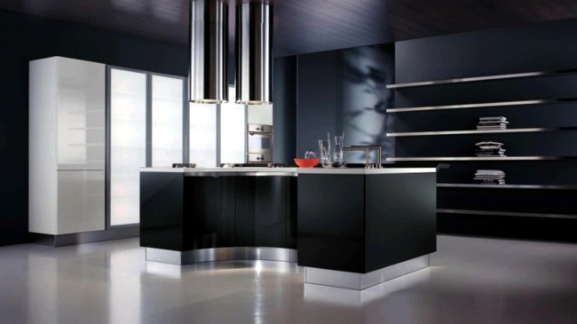 Kitchen design - the mysterious charm of the dark colors