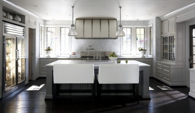 Kitchen with island has functional, modern design