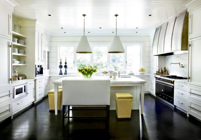 Kitchen with island has functional, modern design