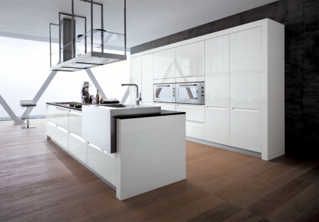 Kitchen with island has functional, modern design